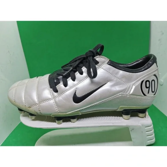 Nike Total 90 Air Zoom III Cleats Silver Black Size 10.5 Boots Soccer 308231-103